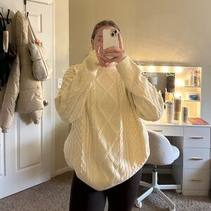 Aelfric Eden Cream Cable Knit Sweater